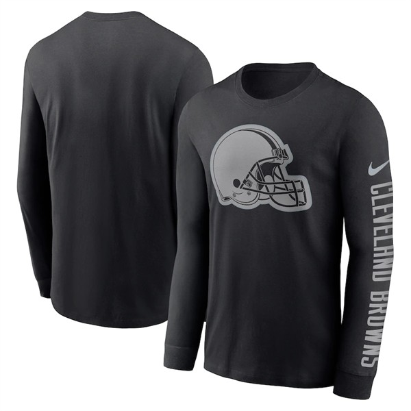 Men's Cleveland Browns Black Long Sleeve T-Shirt